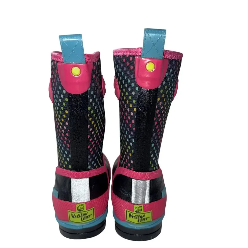 Western Chief multicolor Girls Neoprene Rain Boot SZ/12 - Picture 8 of 15